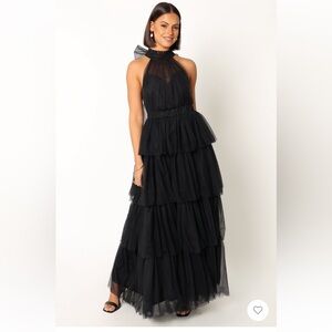 Black tulle formal dress